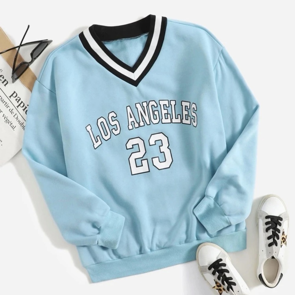 SHEIN Plus Letter Graphic Sweatshirt